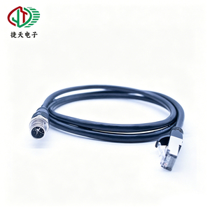 Connecteur étanche M12 X <span class=keywords><strong>Code</strong></span> 8 broches <span class=keywords><strong>RJ45</strong></span> pour câble Ethernet, transmission de signal de surveillance industrielle - Product Image 1