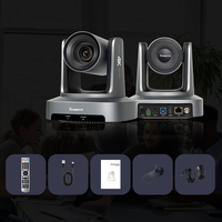 Cámara PTZ 4K con IA y Seguimiento Automático, Zoom Óptico 20X, USB, HDMI, LAN, PoE, Controlador de Teclado 4D, Sistema de Videoconferencia, Controlador con Joystick