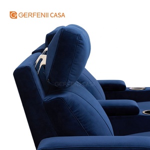 Moderner Massivholz-Stoff-Kinosessel mit elektrischer Liegefunktion und verstellbarer Höhe für Wohnzimmer und Hotelgebrauch - Product Image 3