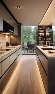 CBMmart Wholesale Kitchen Cabinets Villa Luxury Solid Wood Customized Kitchen Cabinets