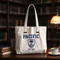 Sac fourre-tout en toile personnalisé avec logo, sac de courses réutilisable en coton, grand sac de transport imprimé pour les courses quotidiennes, le supermarché et les voyages