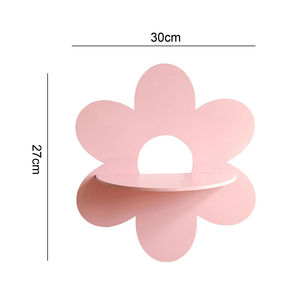 Estante de Almacenamiento de Pared con Forma de Flor, Soporte de Madera para Decoración de Pared, Estante Flotante para Plantas, Regalo para Dormitorio, Baño - Product Image 3