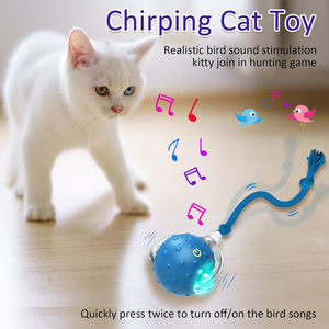 Juguetes Interactivos para Gatos, Pelota para Gatos de Interior, Rueda Rápido sobre la Alfombra, Chirrea y se Activa con el Movimiento - Product Image 5