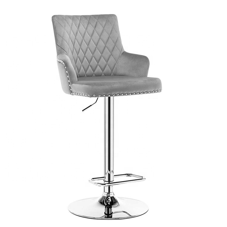 Удобный недорогой вращающийся металлический стул с регулируемой высотой, барный стул