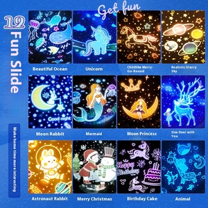 2025 New LED chiếu ánh sáng ban đêm có thể sạc lại 360 độ ROTARY ABS hộp âm nhạc hiện đại lãng mạn chiếu cho kỳ nghỉ quà tặng 5V - Product Image 5