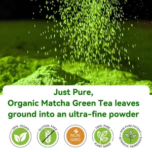 Pabrik Label pribadi Superior Matcha bubuk teh instan organik pemasok upacara kelas Jepang teh hijau murni