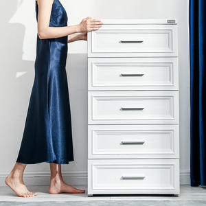 Armadio Moderno Multistrato per Bambini, Mobile Contenitore con Cinque Cassetti Rinforzati in Metallo e Plastica, <span class=keywords><strong>Design</strong></span> per Camera da Letto - Product Image 3