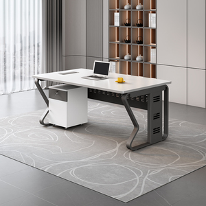 Escritorio Ejecutivo de Oficina Moderno y Exclusivo de Lujo para Jefe/CEO con Gabinete Modular Personalizable de Madera - Product Image 6