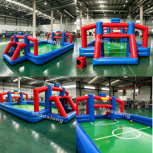 Terrain <span class=keywords><strong>de</strong></span> sport gonflable commercial 2-en-1 avec terrain <span class=keywords><strong>de</strong></span> football et panier <span class=keywords><strong>de</strong></span> basket pour fête d'enfants en extérieur - Product Image 2