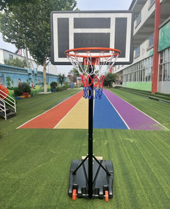 Panier de <span class=keywords><strong>basket</strong></span> portable réglable avec support de panneau arrière en PE et fonction mobile, adapté à une utilisation en extérieur et en intérieur - Product Image 4