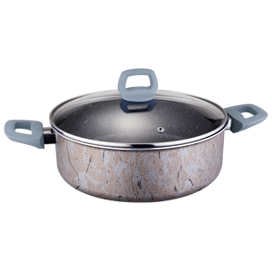 Ensemble de casseroles à revêtement de rouleau en marbre bon marché Batterie de cuisine antiadhésive Cuisinière à induction Ensemble de casseroles complètes - Product Image 5