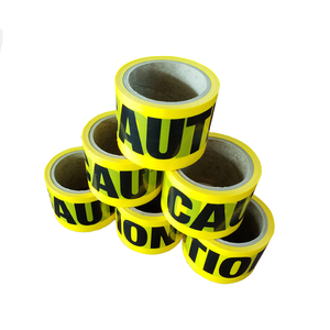 Rouleau de ruban d'avertissement de <span class=keywords><strong>police</strong></span> d'avertissement de marquage d'itinéraire de barricade jaune fluorescent de 75mm 600ft - Product Image 5