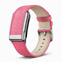 Vente en gros de bracelets en cuir de python rose personnalisés pour Whoop 5.0 avec livraison rapide