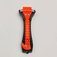 Marteau de sécurité de survie pour camping, conduite automobile/camping-car, coupe-ceinture de sécurité, brise-vitre d'urgence, poignée en acier ABS, noir