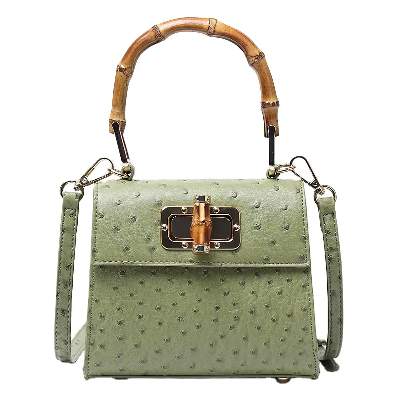 Mini sac à main de luxe en cuir d'autruche pour femmes, ensemble de marque célèbre de petite amie occidentale, nouvelle collection