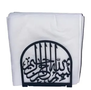 Porta guardanapo islâmico para guardanapos, suporte de metal para guardanapo