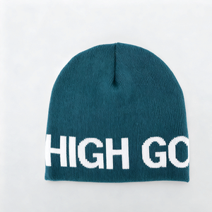 Oem Custom di alta qualità Unisex acrilico teschio semplice tinto Logo etichetta in maglia Gorras cappello da sci invernale berretto da pescatore - Product Image 5