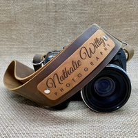 Tali Leher Kamera Kulit Sapi Buatan Tangan Ya288b dengan Logo Kustom, Tali Kamera Kulit DSLR untuk Pria Wanita