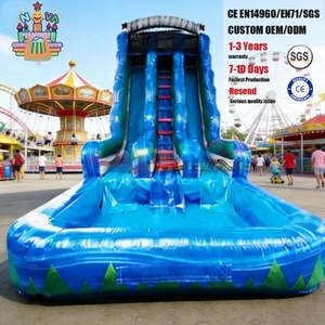 Château <span class=keywords><strong>gonflable</strong></span> pour enfants et adultes, location pour fêtes en plein air, grand <span class=keywords><strong>toboggan</strong></span> <span class=keywords><strong>aquatique</strong></span> avec piscine - Product Image 2