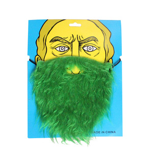 Barba Postiza Blanca de Felpa, Barba Completa con Detección de Agujas, para Disfraces de Navidad, Halloween, Carnaval, Accesorios de Fiesta, Unisex - Product Image 5