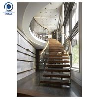 Prima PR-S5464 Klappbare Stahl-Holz-Treppe für Villen Innenbereich - Modernes Design Massivholz & Metall Konstruktion DIY Umweltfreundlich