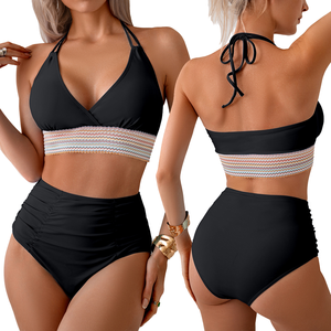 Maillot de bain deux pièces tendance, nouveau design, imprimé floral, grande taille, service OEM disponible - Product Image 4