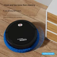 Robot de nettoyage de sol intelligent entièrement automatique pour usage domestique, robot de nettoyage de sol en plastique à double usage sec et humide, USB