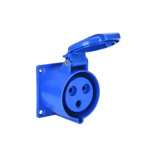 High Quality Custom Color Industrial Explosion-proof Wall Socket 3p 16a Connector Blue OEM Power Charging Acceptable IP44 CN;ZHE