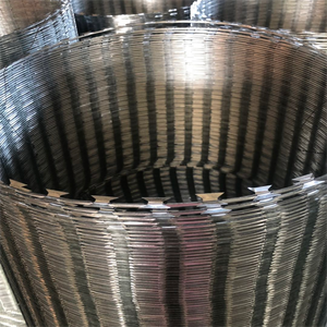 Dingzhou Five-Star Metals Boundaries Wall Bto-30 900mm Mbbt Concertina Triple rasoir Barbed Wire rasoir Ruban Pieds Spécification - Product Image 1