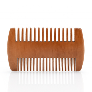 Amazon best selling private label double side beard lice comb pocket wooden hair comb for men