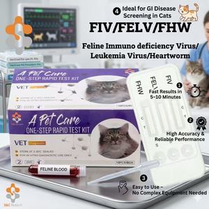 Kit de test rapide 6-en-1 pour chats FPV FIPV FHV FCV FELV FIV – Test de diagnostic combiné pour les maladies infectieuses du chat - Product Image 5
