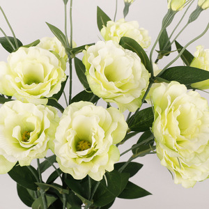 Fleurs artificielles de Lisianthus en soie, haute simulation, style romantique et rêveur, pour décoration de mariage, de maison et accessoires de photographie intérieure - Product Image 3