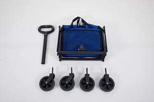 Vagoneta Plegable para Exteriores, Vagoneta de Jardín Resistente con Ruedas Todoterreno, Vagoneta Utilitaria Portátil para Acampar - Product Image 2