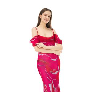 Vestidos de Moda Primavera 2025 Rojos con Estampado Floral, Novedad en Moda Casual de Alta Calidad para Mujer, Vestidos Bordados - Product Image 3