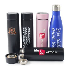 Thermos numérique à vide avec logo personnalisé, 500 ml, affichage de la température LED, gobelet isotherme moderne en acier inoxydable, bouteille d'eau intelligente - Product Image 1