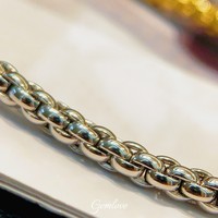 14K/18K oro sólido 0.994CT pulsera de diamantes de laboratorio, cadena pesada de 12,37G, joyería CVD certificada IGI para venta al por mayor