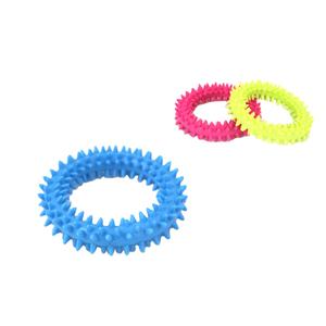 Suitable for indoor and outdoor use 9cm <b>Circle</b> Hard Rubber Barbed Wire <b>Ring</b> Pet Toy - Product Image 1