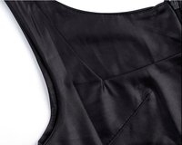 Damen-Kleid aus Kunstleder, ärmellos, figurbetont, Bleistiftkleid, Partykleid, Bandage-Kleid