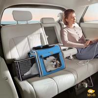 Bolsa de Transporte Plegable y Expandible para Bicicleta con Ventanas de Malla, Cierre de Cremallera, para Mascotas (Perros y Gatos)