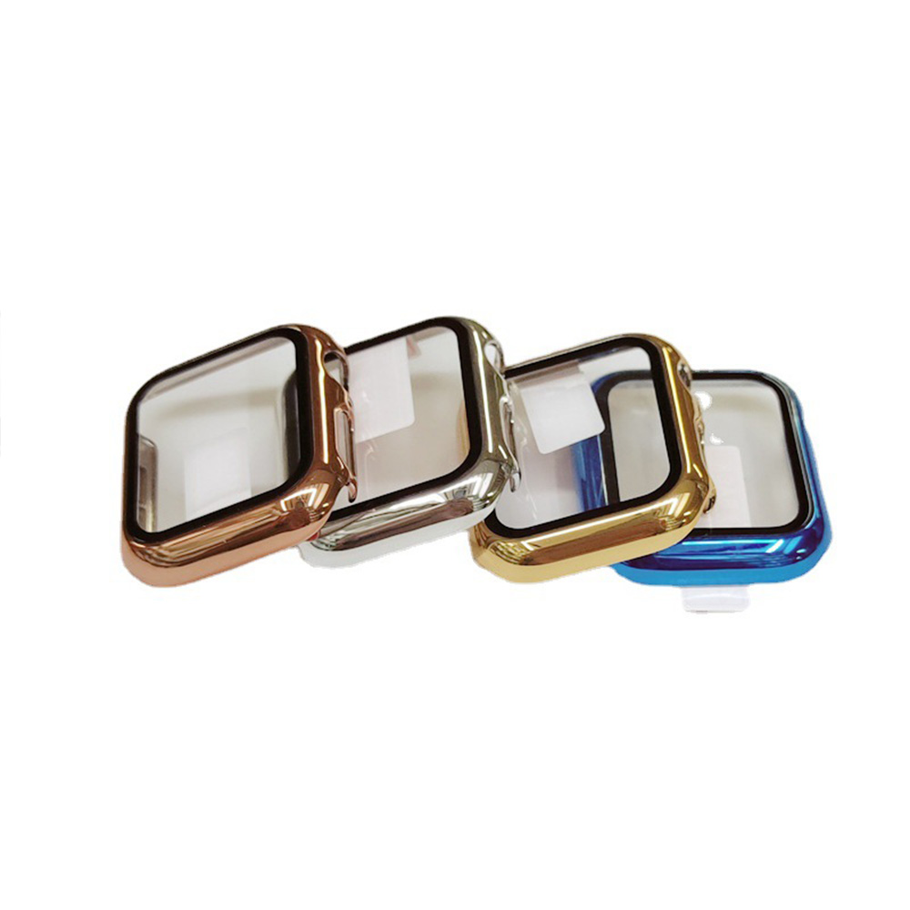 Жесткий защитный чехол с гальваническим покрытием на весь экран, защитный чехол для часов Apple 7, 38 мм, 40 мм, 42 мм, 44 мм