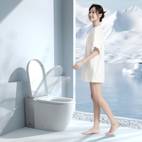 WC intelligent monobloc en céramique électrique avec capteur de chasse automatique et bidet intégré