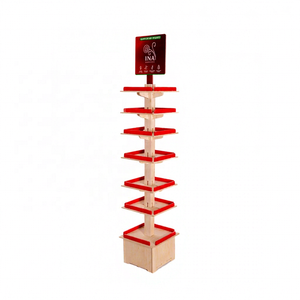 Étagère de présentation en bois à 5 niveaux, double face, autoportante, pour la vente au détail - Product Image 1