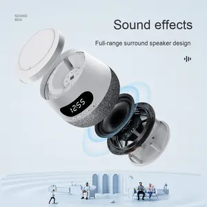 Haut-parleur Bluetooth carré numérique créatif Veilleuse étoilée Lampe de projecteur audio d'intérieur pratique Cadeau d'anniversaire Réunion annuelle - Product Image 2