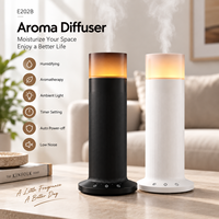 Diffuseur d'arômes sans eau 70 ml, 4W, machine à huiles essentielles, lumière chaude, contrôle tactile, minuterie, silencieux, salon, chambre, bureau