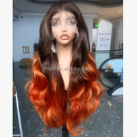 Perruque synthétique Lace Front 13x4 de 32 pouces, ondulée, avec dentelle transparente, sans colle, base en soie, ligne de cheveux naturelle, résistante à la chaleur