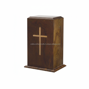 Urnes funéraires décoratives en bois de conception unique pour adultes Urnes funéraires Urnes funéraires taille personnalisée Fournitures funéraires - Product Image 1
