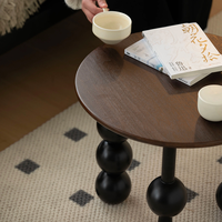 Table basse en bois de chêne massif de style nordique rétro français, table à thé moderne pour salon, robuste, durable et écologique pour hôtel et villa