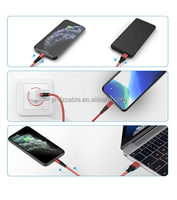 OEM ODM 3 Pack 5 Pack 3FT 6FT 10FT Câble de données de charge en nylon pour iPhone1413 12 11 Câble de charge rapide tressé