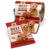Film d'emballage personnalisé imprimé haute barrière anti-humidité pour aliments pour animaux de compagnie (chiens, agneaux) en rouleau pour sacs de croquettes sèches pour adultes