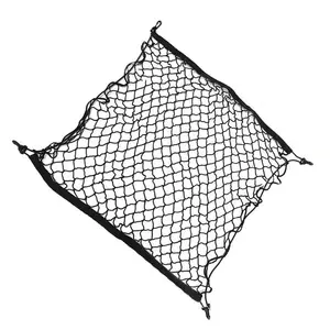 Heavy Duty Cargo Net Mesh Stretchable Car Interior Accessories Adjustable Elastic Trunk Storage Net with Hook for Cars and Trunk